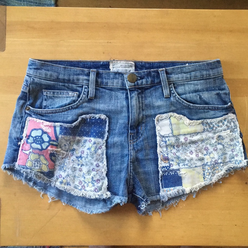 Current/Elliott Gam Short Patchwork Destroyed - image 2